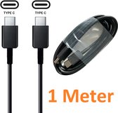 Câble USB C vers USB C de 1 mètre Convient pour : Oppo / OnePlus / Motorola / Samsung / Huawei / Sony / Nintendo Switch / Playstation 5 Manette PS5 / GoPro - Zwart