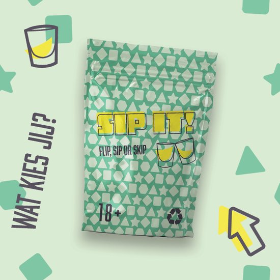 Thumbnail van een extra afbeelding van het spel Sip it! drankspel - Drankspel - Het is tijd om te drinken, het is tijd voor Sip it! - 18+ - Drank spel kaarten - Drinking game