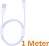 1 Meter Geschikt voor: USB C Usb kabel naar USB 2.0 A Male kabel Geschikt voor: Oppo / OnePlus / Motorola / Samsung / Huawei / Sony / Nintendo Switch / Playstation 5 Game Controller PS5 - Wit