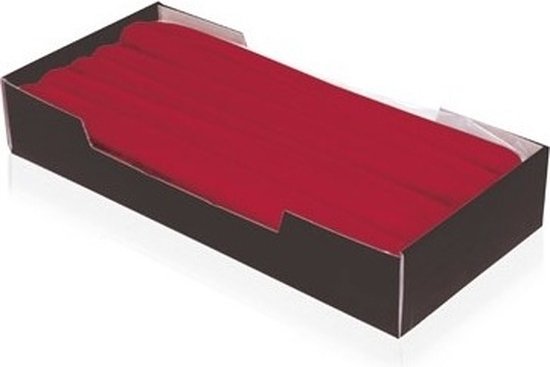 12x Bougies de table bourguignonnes 25 cm 8 heures de combustion - Bougies inodores - Bougies de table / bougies chandelier