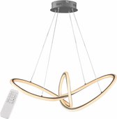 LED Hanglamp Ring 80 cm met afstandsbediening - Dimbaar licht - In hoogte verstelbaar
