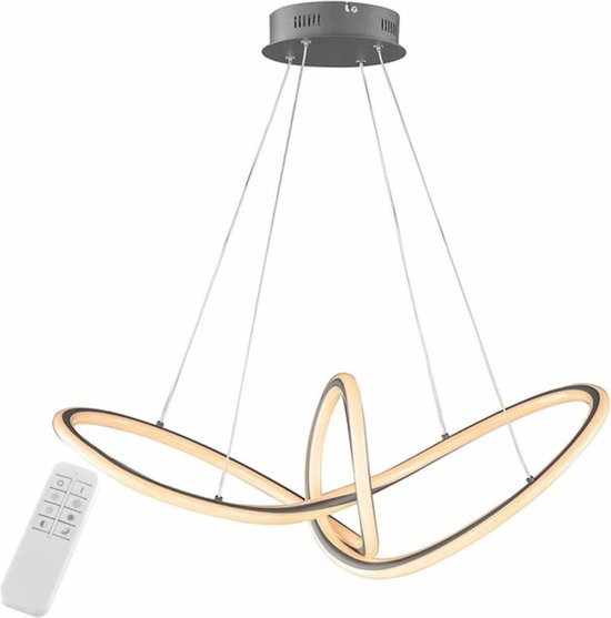LED Hanglamp Ring cm met afstandsbediening Dimbaar licht - In hoogte verstelbaar |