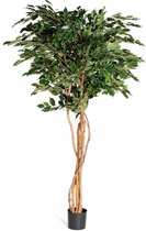 Ficus Exotica - Treurvijg - Kunstboom - 1760 bladeren - 190 cm - Ø 110 cm