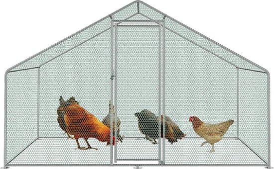 kippenren 3x2x2 m XL met slot buitenverblijf gegalvaniseerd... | bol.com