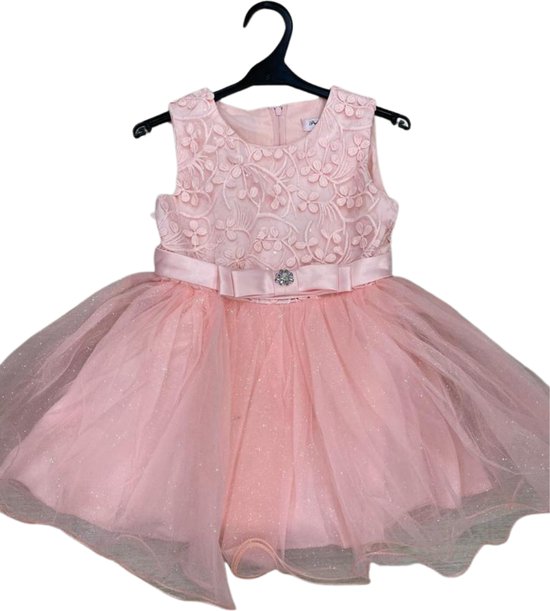 Jurk Meisjes - Feest jurk - Mode voor meisjes - 6 jaar - Roze