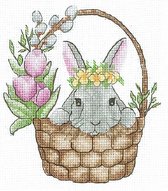 Borduurpakket Spring Bunny - Adriana - telpatroon om zelf te borduren
