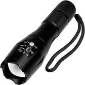 Lampe de poche militaire pymiq® - lampe de poche LED - étanche IP55 - zoomable - 1 pièce - rechargeable - usb