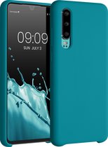 kwmobile telefoonhoesje geschikt voor Huawei P30 - Hoesje met siliconen coating - Smartphone case in Caribisch blauw