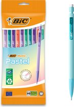 BIC Matic Fun Pastel Vulpotlood HB met Vaste Gum en 3 Navullingen - Diverse Pastel Kleuren - Potlodenset van 10 Stuks - Punt van 0.7mm