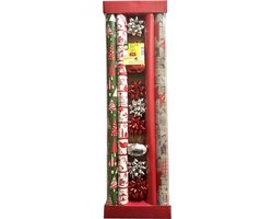 Winter - Kerstpapier - Cadeaupapier - Metallic - Inpakpapier - 13-delig