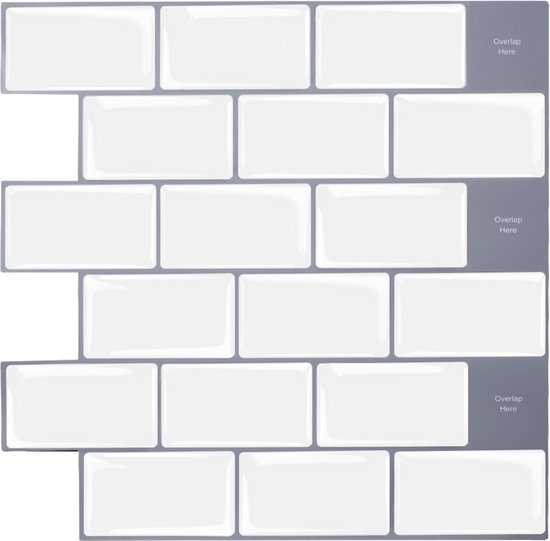 Tiwoos Plaktegels Muur Plaktegels Plakbare Zelfklevende Tegels Wandtegels Keuken Groen 10 vellen(30,5 x 30,5 cm