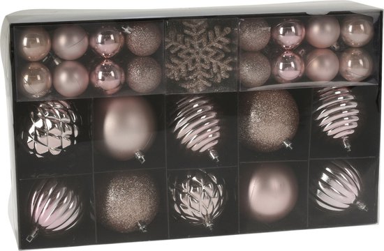 34 stuks kerstballen met boom topper set, 3/4,5/5,5cm Kleine