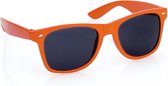 Hippe party zonnebril oranje volwassenen - carnaval/verkleed