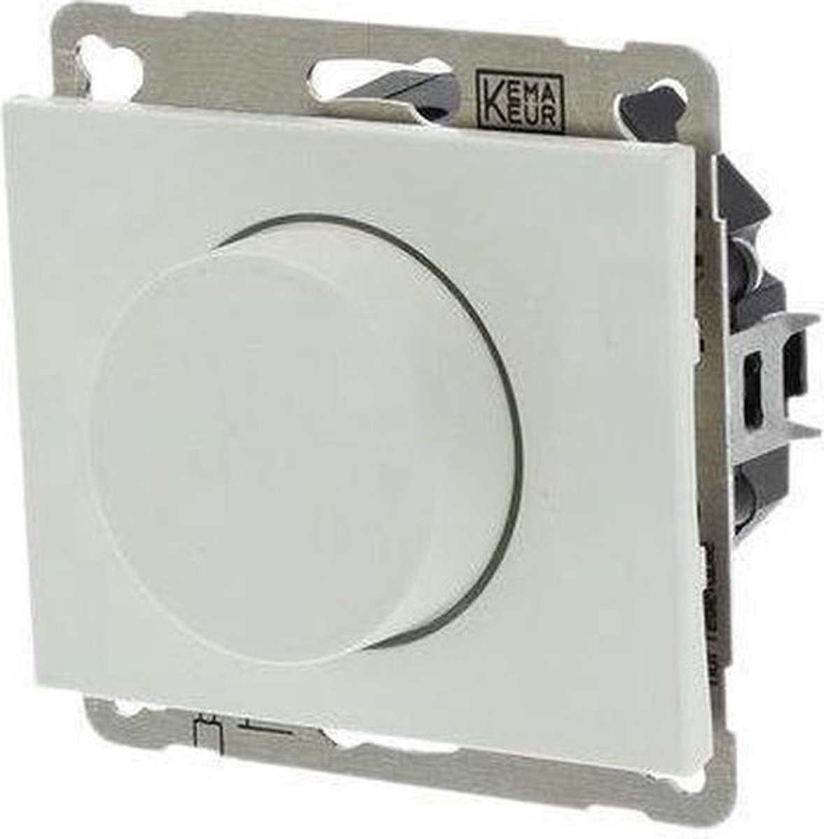Inbouw Dimmer LED - Geschikt voor Berker K1 -120 W - Universeel -  Drukwissel - Polarwit