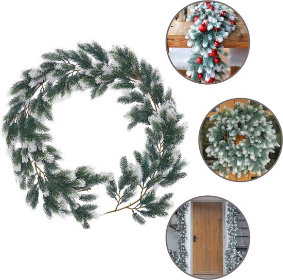 Christmas Garland Thick Pine Garland Christmas Decoration Green Fir Branches 300 cm (160 Tips) - Pine Garland as Christmas Wreath - Christmas, Outdoor Christmas Decoration, Indoor, American