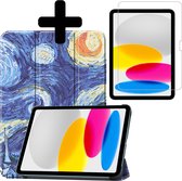 iPad 10 2022 Case Luxe Case Book Case Couverture rigide avec protecteur d'écran - iPad 10 Case Bookcase - Starry Sky