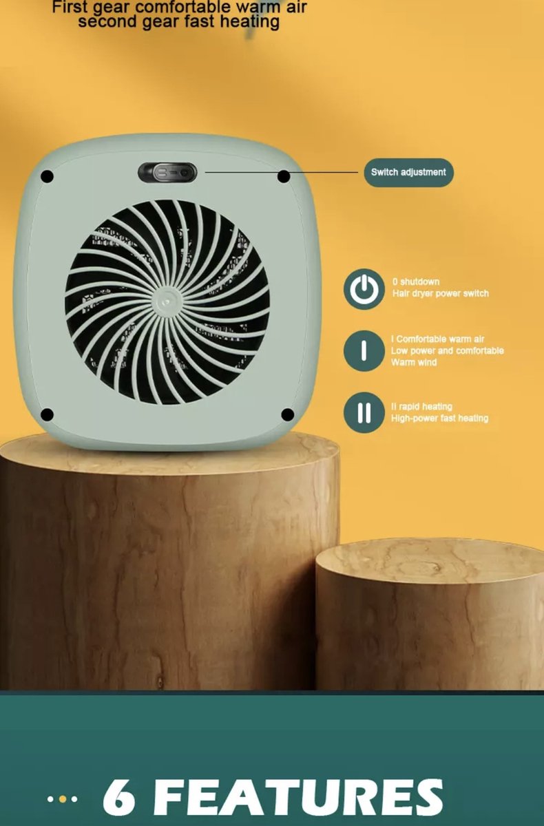 Draagbare Elektrische Kachel: Mini Home Elektrische Verwarmingsventilator, Draagbare Radiatorwarmer Met Oververhitting Bescherming Voor Verwarming In De Winterslaapkamer Van 26,14 € | DHgate