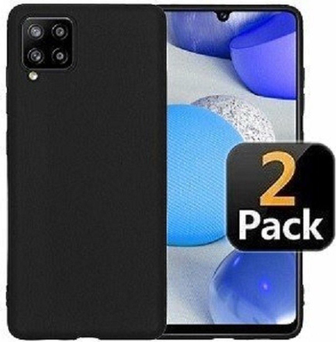 Samsung A42 Hoesje Siliconen TPU Zwart 2x