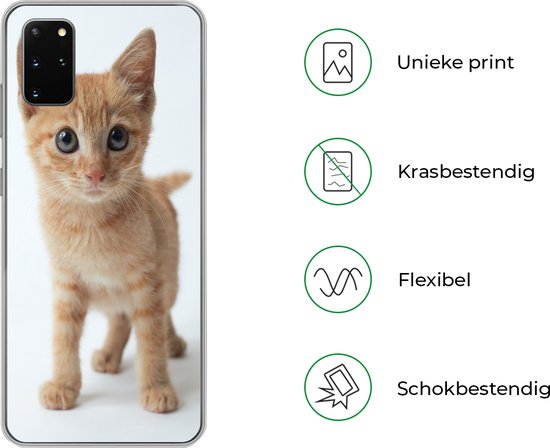 Coque Samsung Galaxy S20 Plus - Chat - Rouge - Chaton - Siliconen
