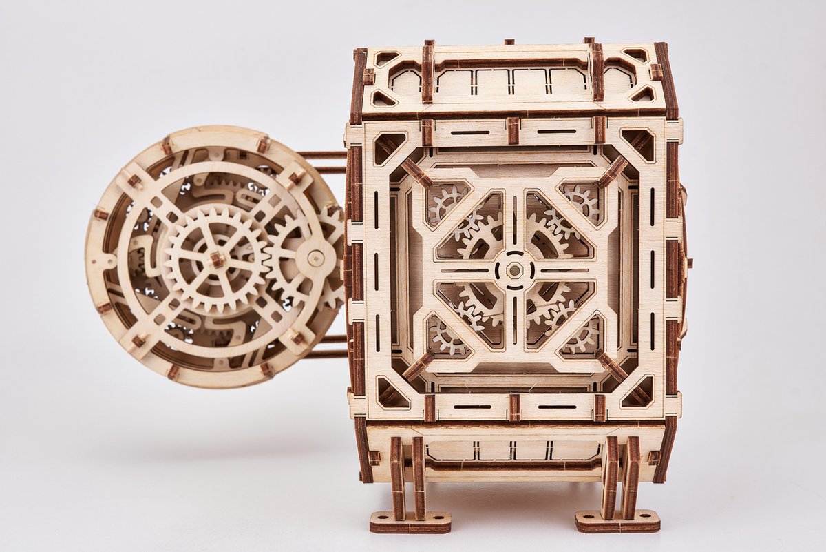 Wood Trick – Modelbouw 3D houten puzzel – Tandwiel kluis 'Geared safe' (WDTK037) – 259 stuks - Geen lijm noch verf nodig! — afbeelding 13