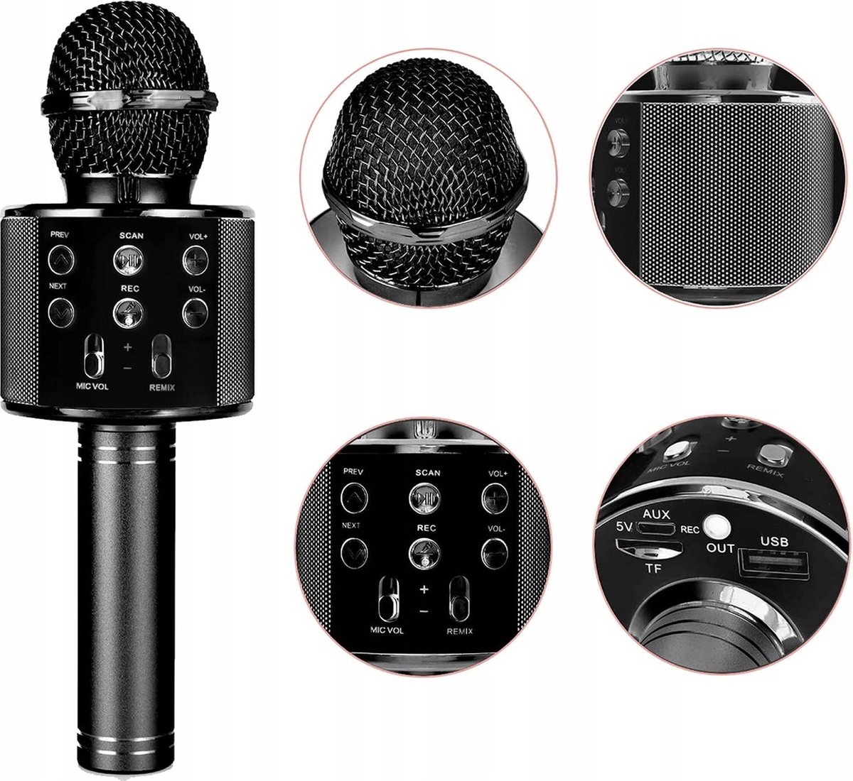 LTC Microfoon Kinderen - Karaoke - Karaoke Microfoon - Microfoon - Echo effect - Bluetooth - Radio Functie - Karaoke Speaker