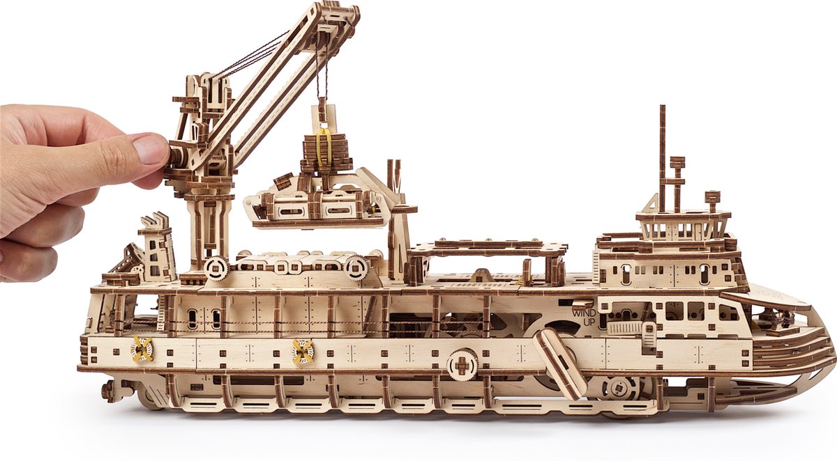 UGEARS Houten 3D Model - Onderzoeksschip — afbeelding 9