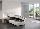 BOXSPRING BED MALAGA WIT PU 90X200 CM COMPLEET BOXSPRING MET TOPPER seats and beds
