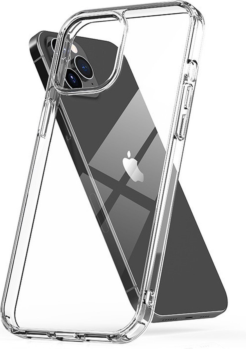 iPhone 12 Hoesje - Siliconen - Transparant - Telefoon Hoesje - Case - Duurzaam - Betaalbaar