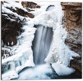 WallClassics - Dibond - Cascade de Roche - Photo sur Aluminium 50x50 cm (Décoration murale en métal)