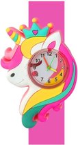 Klaparmband horloge unicorn - eenhoorn