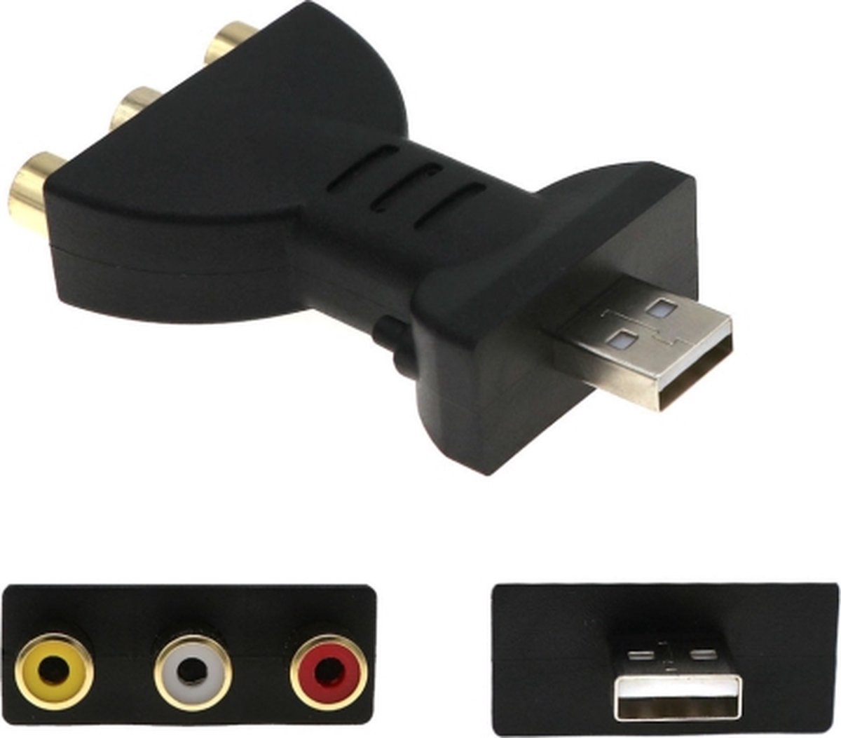 Câble adaptateur Audio Vidéo Universel Convertisseur USB 2.0 Mâle Vers 3 Rca