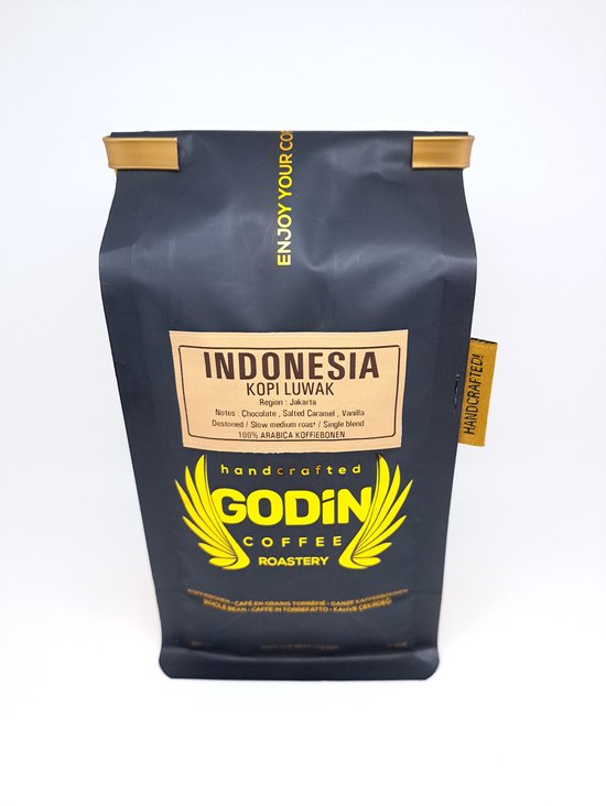 KOPI LUWAK INDONESIË ( Civetkoffie ) versgebrande koffiebonen 100% ARABICA 250G GODINCOFFEE ( specialty coffee )