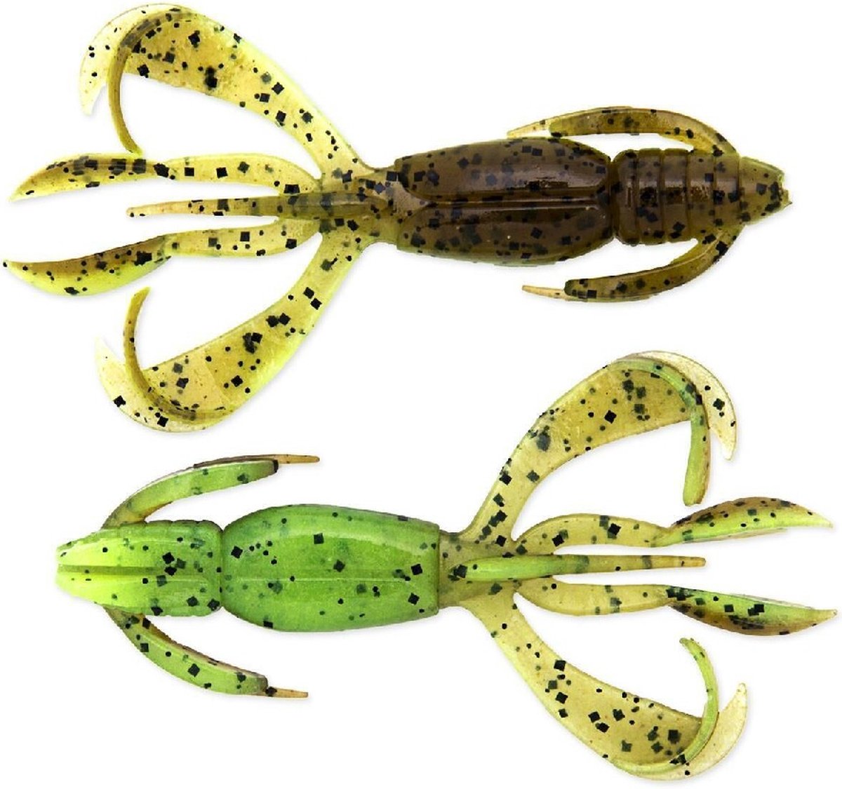 Keitech Crazy Flapper 3.6 Strong Squid Scent (7 pcs) - Kleur : Green Pumpkin Chartreuse