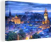 Scottish Castle Edinburgh Canvas 120x80 cm - Impression Photo sur Toile (Décoration murale Salon / Chambre) / Peintures sur Toile Villes Européennes