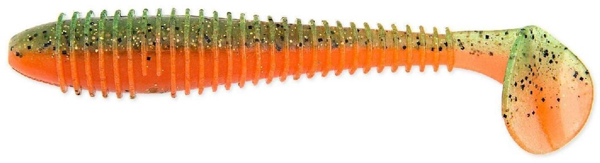 Keitech FAT Swing Impact 4,8 inch 12cm 5St. Green Pumpkin / Chartreuse