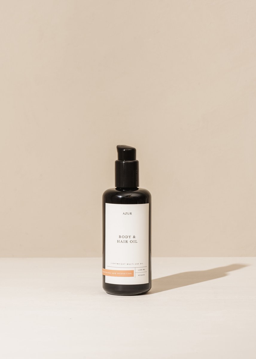 Azur hair & body oil met squalaan-gevoelige huid-hydratatie-kerstcadeau-sinterklaascadeau-cadeauidee