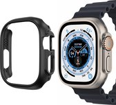 Cazy Geschikt voor Apple Watch Series 7/8 45mm hoesje - Hard Cover - Zwart