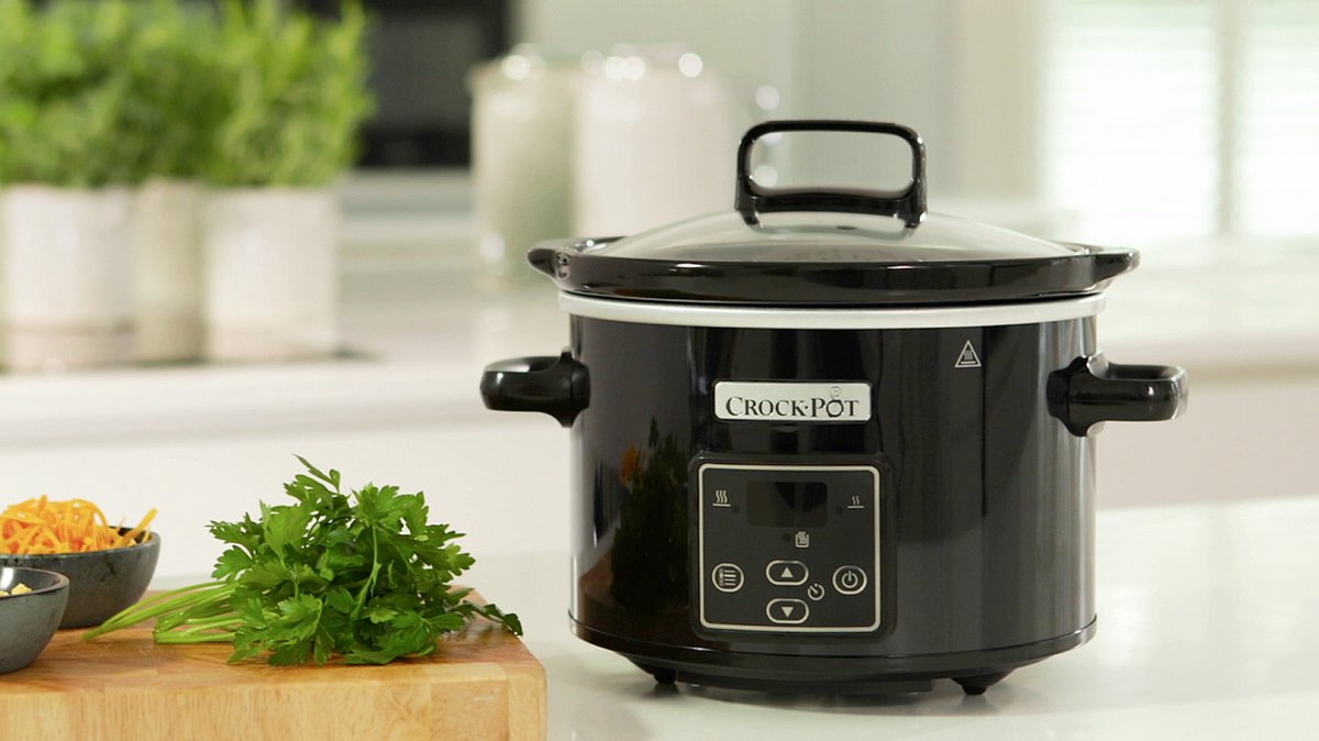 CrockPot 2,4L Slow Cooker Digitale Timer Zwart - afbeelding 3