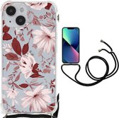 Anti Shock Hoesje Geschikt voor iPhone 14 Plus GSM Hoesje met doorzichtige rand Watercolor Flowers