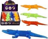 Sticky Stretchy Crocodile 20cm - Jouets - Fun - Blauw