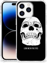 Beschermhoes Geschikt voor iPhone 14 Pro Max Telefoon Hoesje met doorzichtige rand Skull Eyes