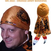 Nederlands elftal Orange Army Bandana - WK Voetbal 2022 - Volwassenen - Oranje petje - Sjaal - kleding - Holland - Dames - Heren - Staat leuk bij shirt en oranje versiering