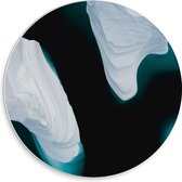 WallClassics - PVC Schuimplaat Muurcirkel - Witte IJsbergen - 30x30 cm Foto op Muurcirkel (met ophangsysteem)