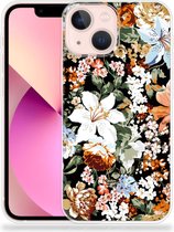 TPU Case Geschikt voor iPhone13 mini Dark Flowers