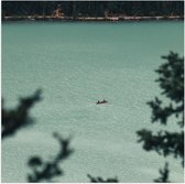 WallClassics - Poster (Matte) - Chaloupe sur le lac - Photo 50x50 cm sur Papier Poster d'aspect Mat