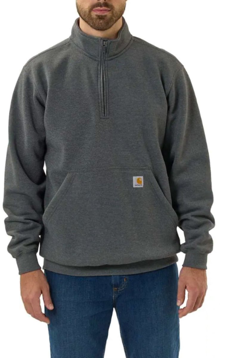 Carhartt Quarter-Zip Sweatshirt Heren Carbon Heather