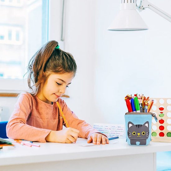 Met De Hand Oprolbare Potlood Tas Voor 48 Kleurpotloden, Canvas Potlood Organizer Tas Artiest Pen Draagtas Potlood Etui Voor Kinderen Gemakkelijk Gebruik Zwarte Meteoriet