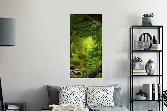 Stickers muraux - Sticker Foil - Jungle - Vert - Nature - Tropical - Plantes - 60x120 cm - Film Adhésif - Stickers muraux Chambre Enfant - Papier Peint Auto Adhésif