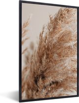 Cadre photo avec affiche - Herbe - Plantes - Nature - Herbe de la pampa - 60x90 cm - Cadre pour affiche