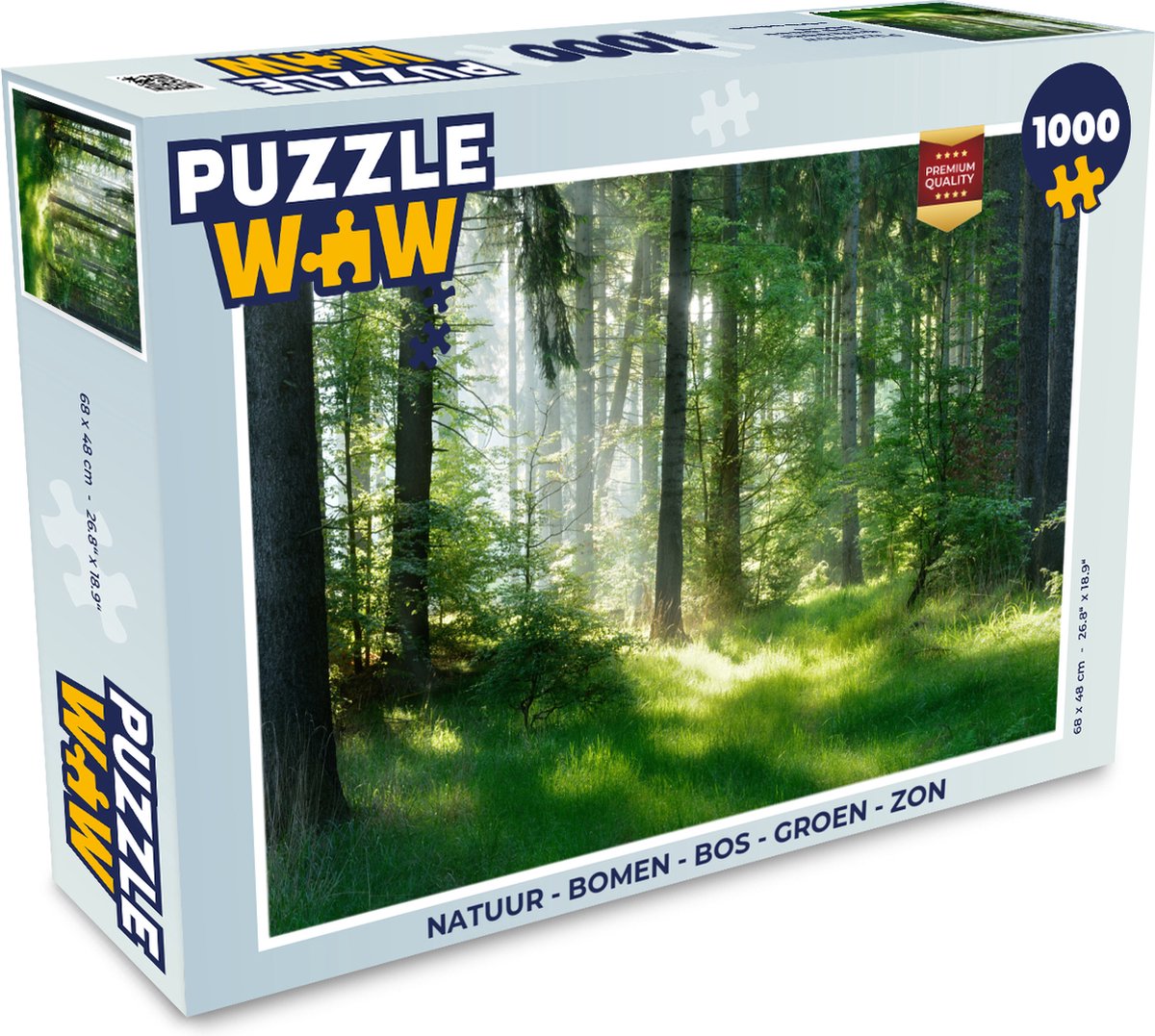 Puzzel Natuur - Bomen - Bos - Groen - Zon - Gras - Planten - Legpuzzel - Puzzel 1000 stukjes volwassenen